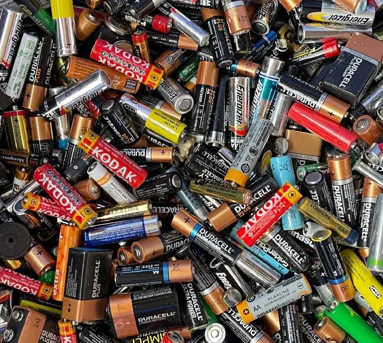 Large collection of batteries